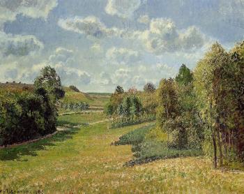 卡米耶 畢沙羅 Berneval Meadows, Morning 卡米耶 畢沙羅 Berneval Meadows, Morning